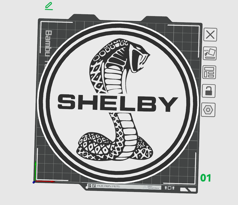 shelby cobra placa by jefe arte señales logos firmar logo coche vehiculo coches 3d print model - Mito3D