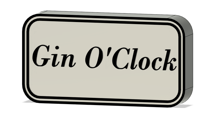 gin o'clock light box by casperslim household garden man cave bar 3d print model - Mito3D