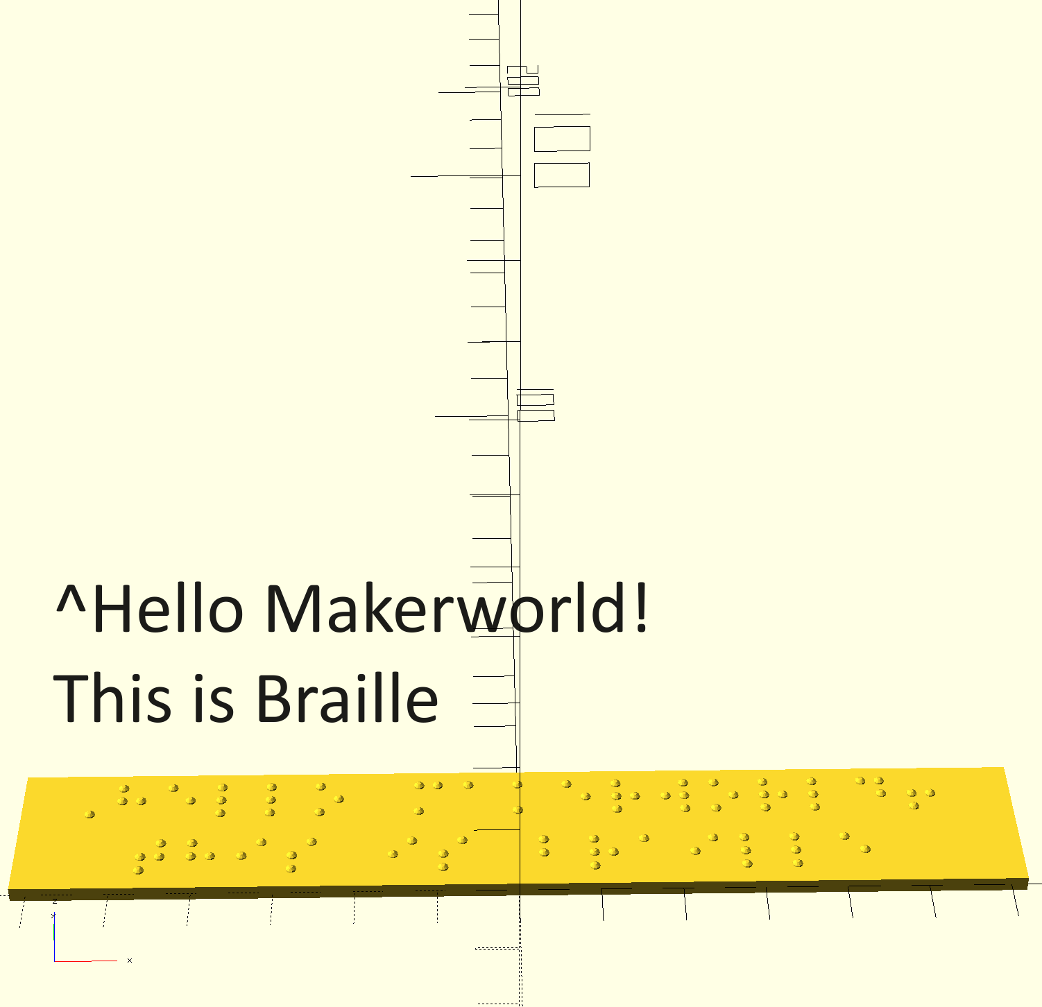 customizable braille signs openscad - remixed by 3djupp art & logos 3D print model - Mito3D