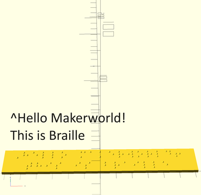 customizável braille sinais openscad remixado by 3djupp arte logotipos 3d print model - Mito3D