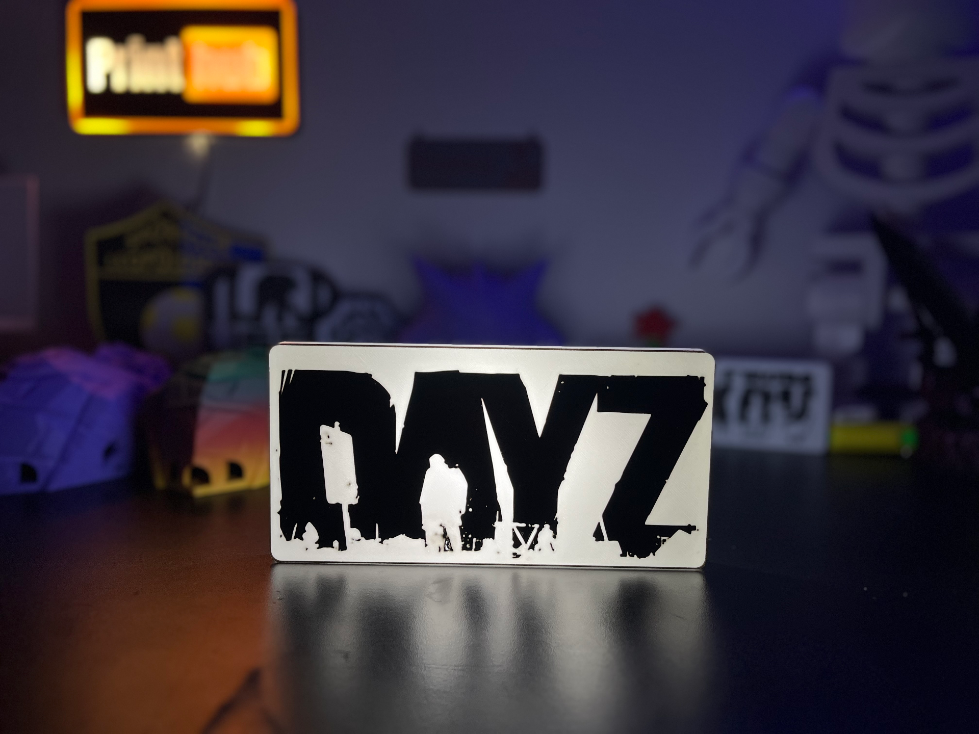 dayz lampe by fremder kunst zeichen logos zombie led licht 3D print model - Mito3D