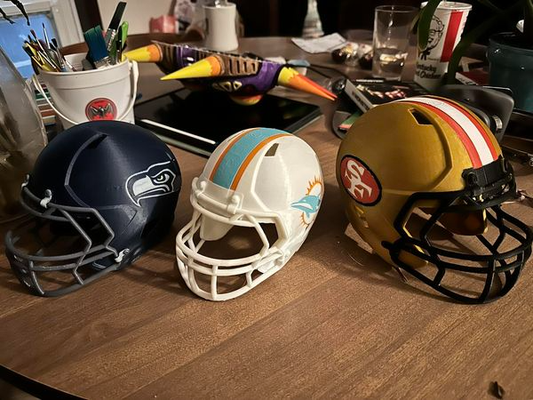 yunuslar futbol kask yeniden karıştırılmış by duman kafesi hobi kendin yap spor açık havada yunus spor dalları nfl 3d print model - Mito3D