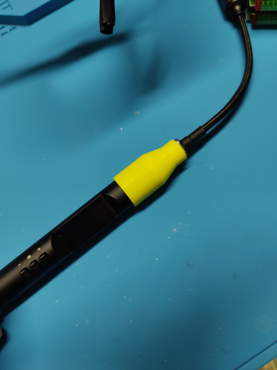 bracket pts200 soldering iron by kosygor hobby & diy electronics usb-c dc barrel adapter stiff 3d print model - Mito3D