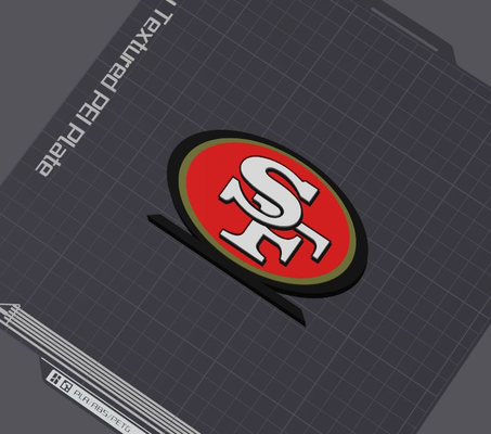 san francisco 49ers tabela ficar pé by 5kyrunn3r arte sinais logotipos nfl futebol americano américa eua logotipo placa nfc oeste superbowl 3d print model - Mito3D