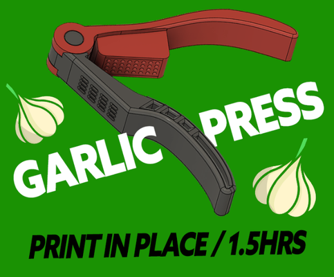 garlic press by askninjatom household house models crusher 3d print model - Mito3D