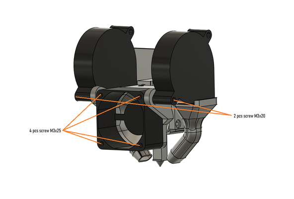 bambulab hotend améliorer ender poids léger by lokaj12 3d imprimante pièces ender3 ender3v2 refroidissement bambu to bambou enderupgrade créalité 3 crealityender3 mises niveau mise modification 3v2 v2 3d print model - Mito3D