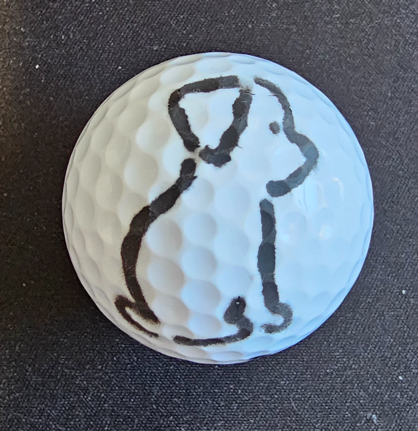 golf balle marqueur chien by kevin11 loisir diy sport air pochoir mignonne 3D print model - Mito3D