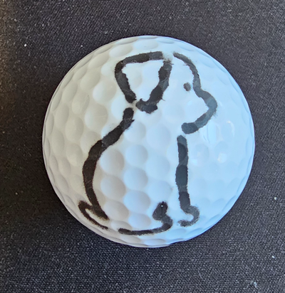 golf balle marqueur chien by kevin11 loisir diy sport air pochoir mignonne 3d print model - Mito3D