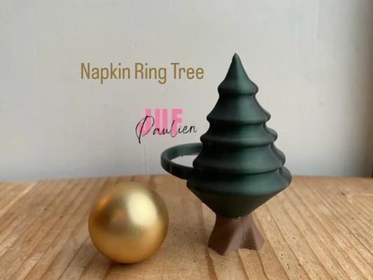 napkin ring tree by sk07 skipper07 household festivities christmas 2023 2024 decor 3d print model - Mito3D