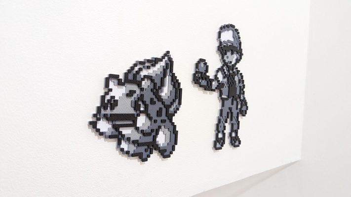 pokemon gen 1 pixel sprites by 3dprintdogs art models 8bit pikachu pixelart eevee nintendo charmander bulbasaur pokemongo pixels mewtwo pixelated 3d print model - Mito3D