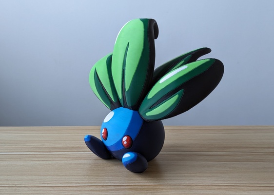 oddish - multicolour by 3dprintdogs art sculptures multimaterial multicolor pokemon plant cartoon planter cute anime painting style bambu ams 3d print model - Mito3D