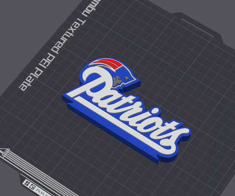 inglaterra patriotas logotipo tabela ficar pé by 5kyrunn3r arte sinais logotipos nfl tapinhas americano futebol nacional liga américa eua placa nfc ams pronto superbowl 3d print model - Mito3D