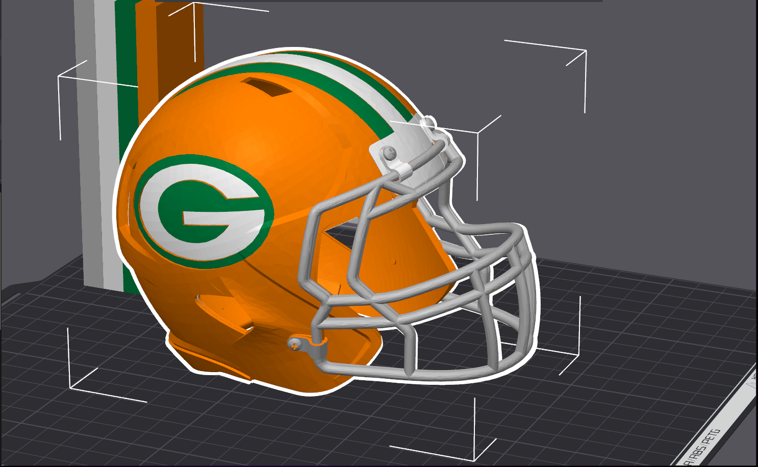 yeşil defne paketleyiciler kask yeniden karıştırılmış by duman kafesi hobi kendin yap spor açık havada futbol nfl 3D print model - Mito3D