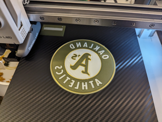 oakland atletizm 4 i̇çmek bardak altlıkları kulp destek by başka matbaa ev halkı şenlikler a as beyzbol altlığı mlb 3d print model - Mito3D