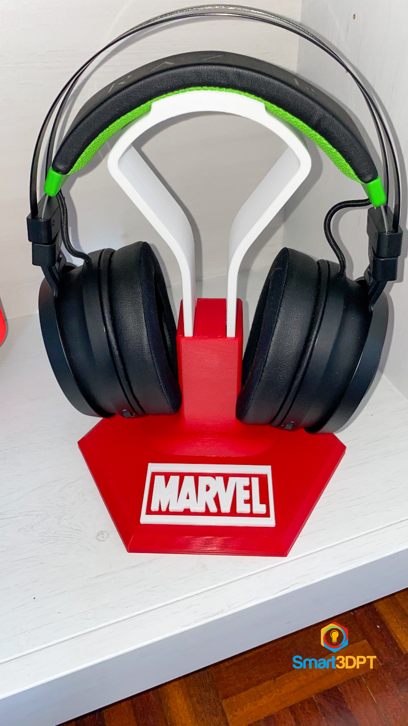 maravilha cabeçalho ficar pé by smart3d gabriel gomes passatempo faça música vingador vingadores jogos jogador fones ouvido telefones configuração 3D print model - Mito3D