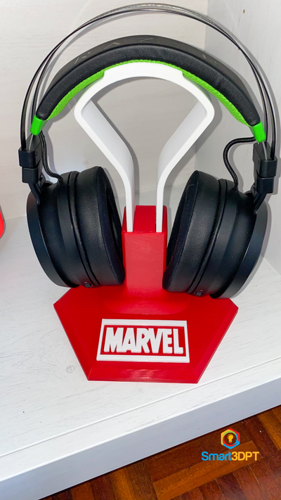 maravilha cabeçalho ficar pé by smart3d gabriel gomes passatempo faça música vingador vingadores jogos jogador fones ouvido telefones configuração 3d print model - Mito3D