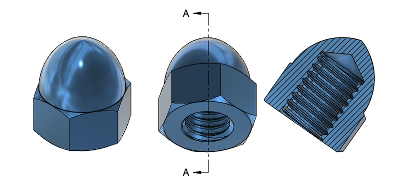 m6 nut by smichaud tools hand 3d print model - Mito3D