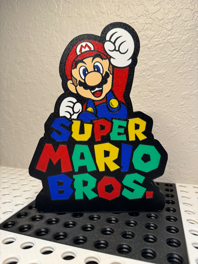 nintendo super mario brothers light box by 3dprintdaily art signs & logos video game games 3d print model - Mito3D