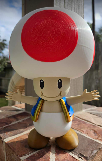 toad super mario remixed by mrgnarly toys & games characters luigi peach nintendo 3d print model - Mito3D