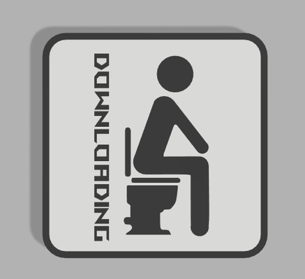 toilet sign - downloading by dengamleninja art signs & logos decor 3d print model - Mito3D