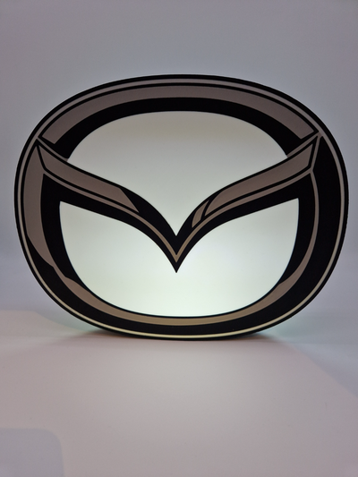 mazda licht box by 3dgifts be kunst zeichen logos logo leuchtkasten 3d print model - Mito3D