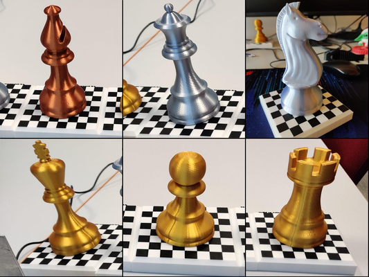 chess trophies remixed by raphratz art sculptures 3d print model - Mito3D