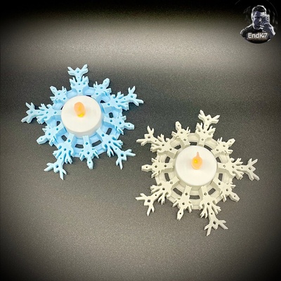 snowflake tea light by endk7designs household decor christmas christmasdecoration christmasdecorations home homedecor snowflakes tealight tealightholder xmas xmasdecoration xmasdecorations 3d print model - Mito3D