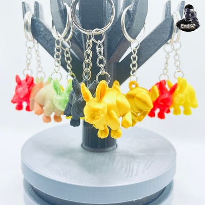 cute bunny keychain by endk7designs fashion models animal animals companion cony cuteanimal easter easterbunny hare jewelry keychains rabbit 3d print model - Mito3D