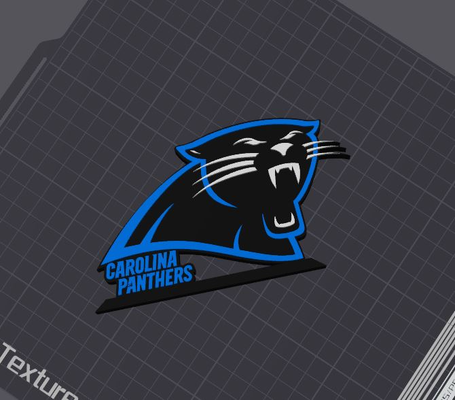 carolina panther logo tabelle stand by 5kyrunn3r kunst zeichen logos nfl national fußball liga norden amerikanisch amerika usa nfc ams bereit super bowl 3d print model - Mito3D