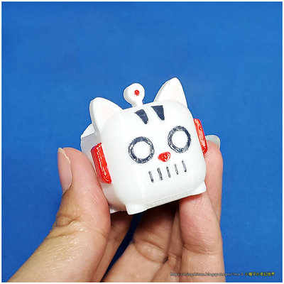 robot gatto piazza box storage scatola appiccicoso appunti biglietto visita in piedi by mingshiuan99 utensili organizzatori nota conservazione sd carta scheda sd titolare supporto 3d print model - Mito3D