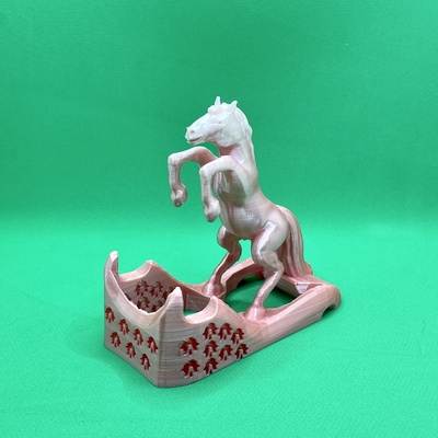 noble supporter cheval regarder tablette téléphone intelligent titulaire soutien by endk7designs miniatures animaux animal mignonne décoration maison poney sculpture support smartphone smartphonestand stand montre 3d print model - Mito3D