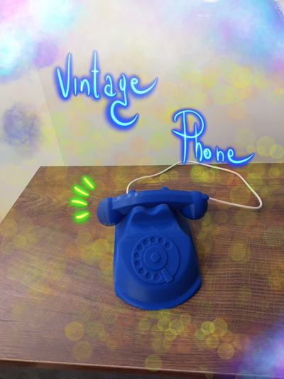 nostaljik ev telefon yudumlamak by pandart3d oyuncaklar oyunlar sanat oyuncak nostalji gadget 3d print model - Mito3D