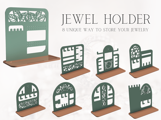 jewelboard jewel holder jewerly organizer - organize earrings in style by mipi3d fashion jewelry jewelery jewellery stand jewelbox box jewelerybox orgainizer organizacion 3d print model - Mito3D