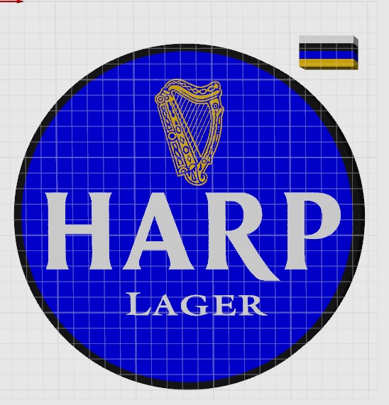 harp lager duvar ışık by jonto81 sanat modeller bar hafif kutu 3D print model - Mito3D