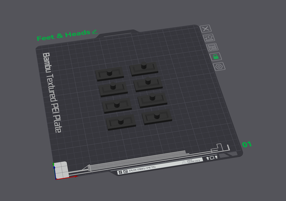 ams apilado sistema pies cabezas remezclado by jaxel 3d impresora accesorios apilable estante soporte 3d print model - Mito3D