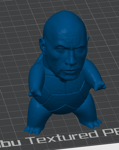 squirtle rock - pokemon easy to print by smooth toys & games characters pokemom dwayne johnson therock famous pikachu charmander character fun xmas christmas gift funny charizard blue turtle 3d print model - Mito3D