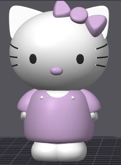 kitty colored remixed by telcommguy toys & games characters cartooncharacter cute 3d print model - Mito3D