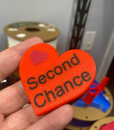 chance herz magnet by plasonit haushalt dekor küche kühlschrank valentinstag liebe 3d print model - Mito3D