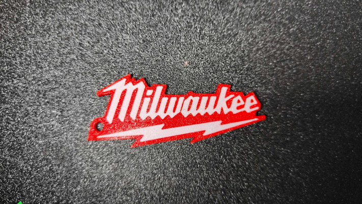 milwaukee schlüsselbund by tompress3d kunst zeichen logos 3d print model - Mito3D