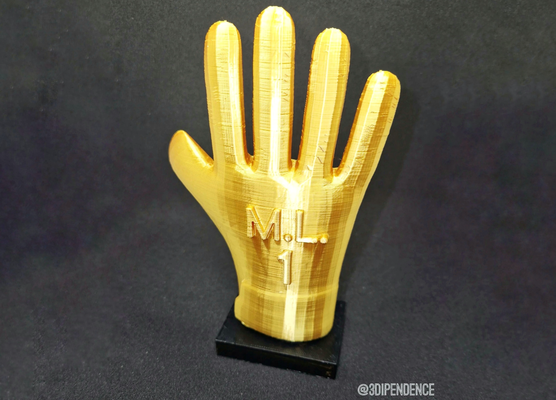 customizable glove trophy by 3dipendence household decor cup worldcup gloves guantone calcio football club custom personalizable personalizzato goalkeeper coppa trophies challenge number one decoration gift giftidea giftideas medal medals winner vincitore 1st first 2nd second 3rd third tournament game games contest design 3d print model - Mito3D