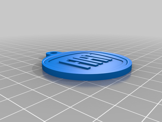 schlüsselbund fiat logo 45mm by abonnieren werkzeuge hand 3d print model - Mito3D