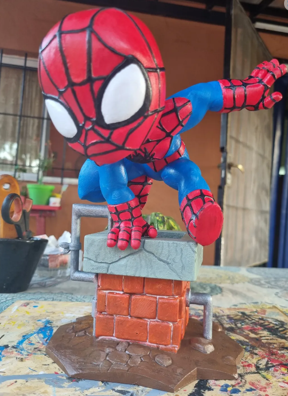 chibi spider man by andrzej juguetes juegos caracteres 3D print model - Mito3D