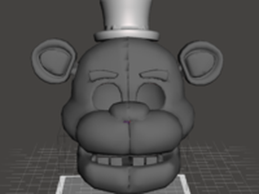 freddy fazbear indossabile testa remixato by volare trappola oggetti scena cosplay maschere caschi freddyfazbear fnaf notti at freddys 3d print model - Mito3D