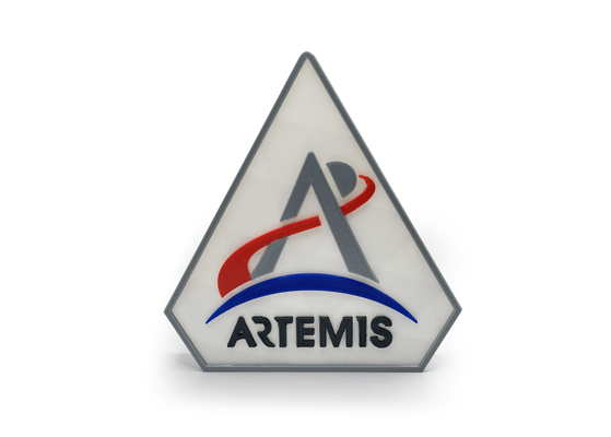 artemis logotipo by automontrônico educação engenharia nasa 3d print model - Mito3D