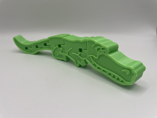 flexi alligator by automontronik spielzeuge spiele spielzeug artikuliert figit 3d print model - Mito3D