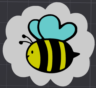 bee on cloud stamp by iwanowski dl toys & games 3D print model - Mito3D