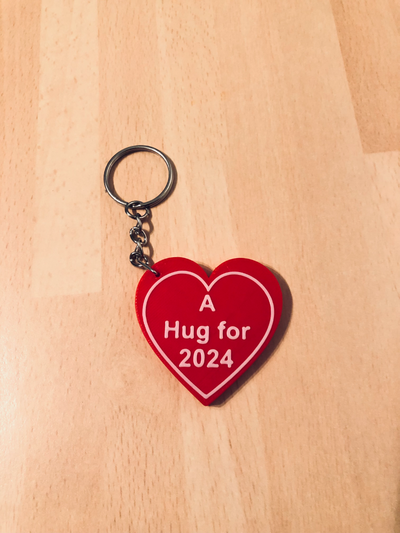 a hug 2024 by kevr102 art signs & logos keychain key ring pocket 3d print model - Mito3D