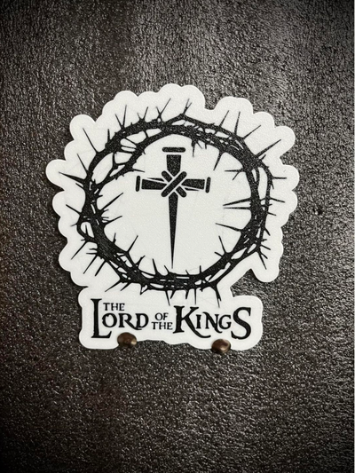 lord of kings by wagzprintz art 2d wagz christmas christ king jesus christian religion religious cross thorns 3d print model - Mito3D