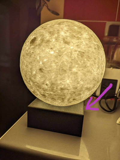 moonlamp stand svs nasa moon globe by dusty07 household decor 3d print model - Mito3D