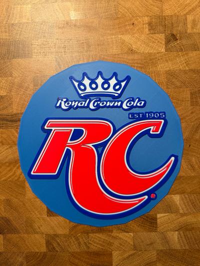 royal crown rc cola logo by techcowboy art signs & logos soda retro garage 3d print model - Mito3D